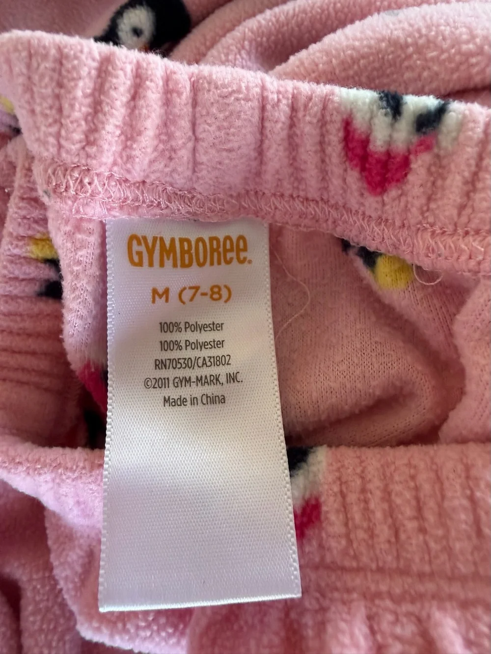 Gymboree Pink Penguin Fleece Pajama Set